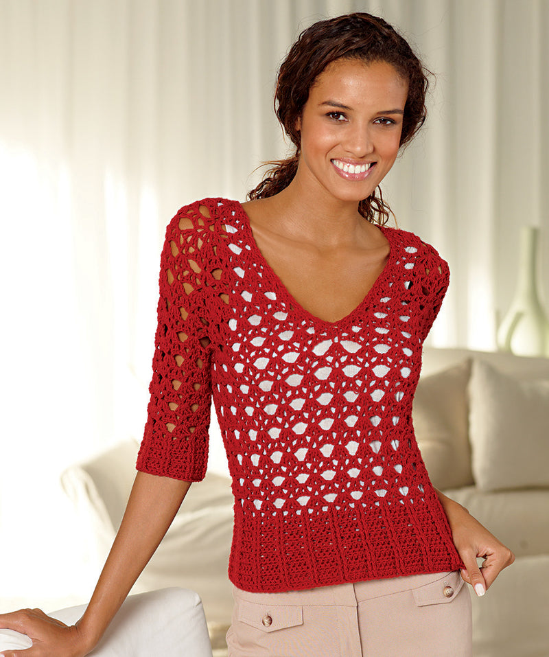 Persimmon Pullover Pattern (Crochet)