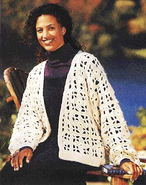 Pinwheel Lace Cardigan (Crochet)