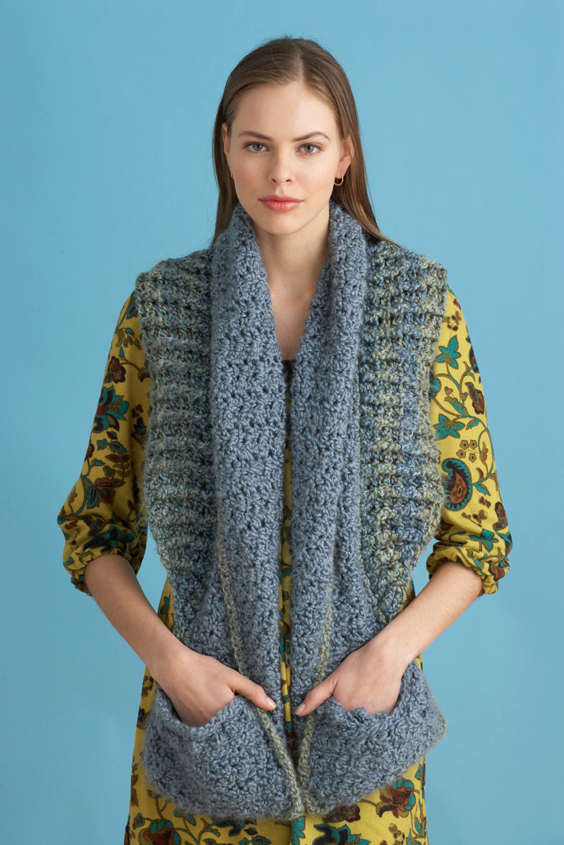 Pocketed Shawlette Pattern (Crochet)