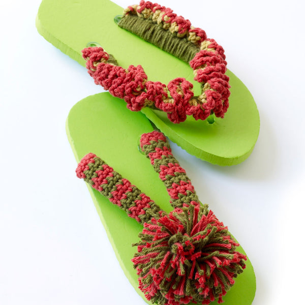 Farm Rio Toucans Puffy Crochet Flip Flops Vegan Sandal Size 10 NWT - The  ICT University