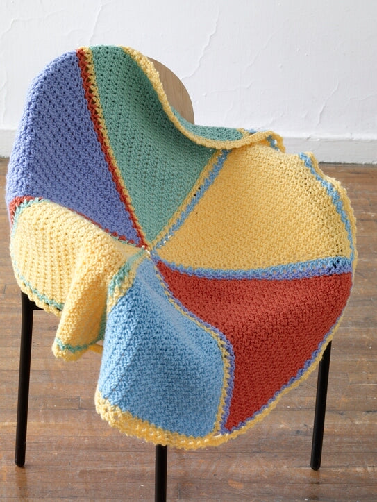 Rainbow Wedges Baby Afghan Pattern (Crochet)