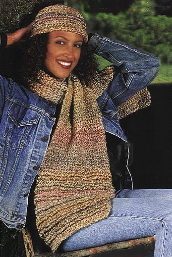Reverse Single Crochet Hat and Scarf Set Pattern