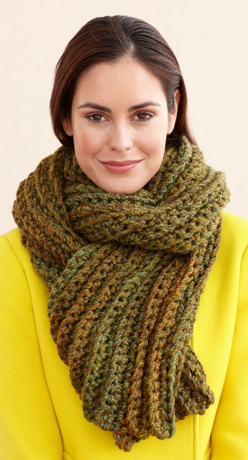 Scarf Ridges Ridges And Ribs Scarf Pattern (Crochet) – Lion Brand Yarn