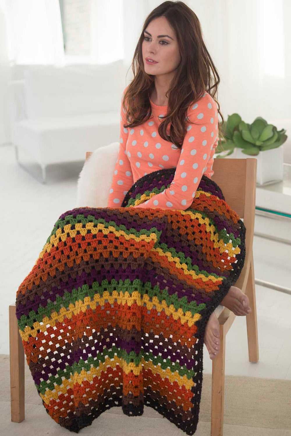 Santa Fe Throw Pattern (Crochet) Lion Brand Yarn