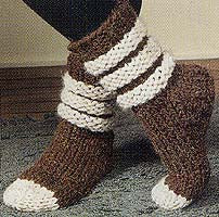 Scrunchy, Slouchy Slipper Socks (Crochet)