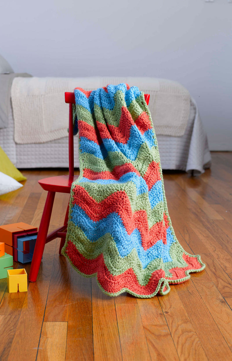 Simple Ripple Baby Afghan Pattern (Crochet)