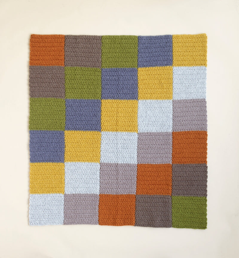 Simple Subtle Squares Afghan Pattern (Crochet)