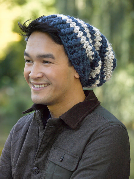 Slouchy Stripe Hat Pattern (Crochet) - Version 4 – Lion Brand Yarn