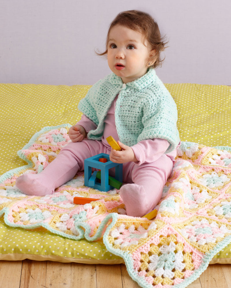 Snowball Stand Baby Set Pattern (Crochet)
