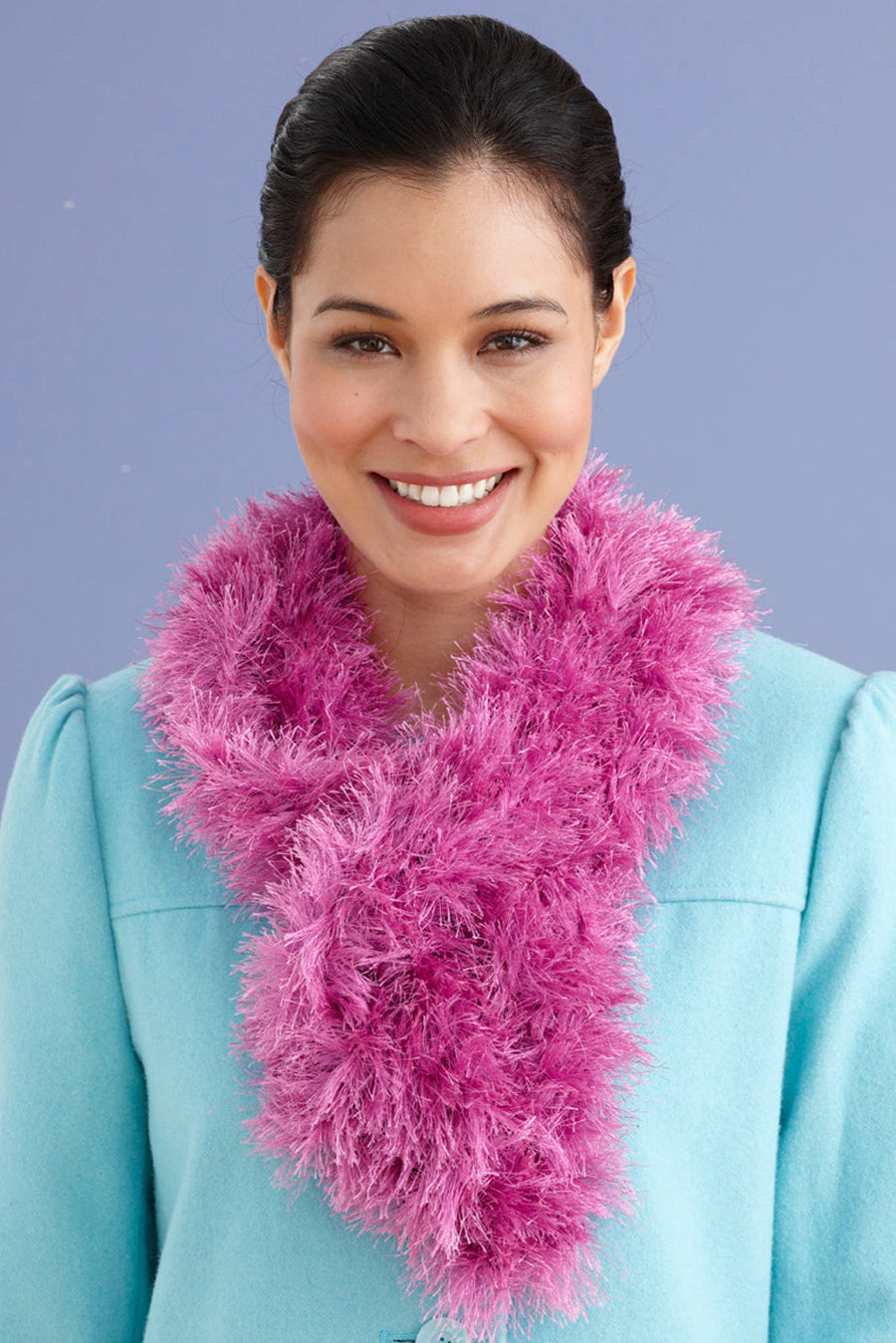 Soft Furry Scarf (Crochet) - Version 2 – Lion Brand Yarn