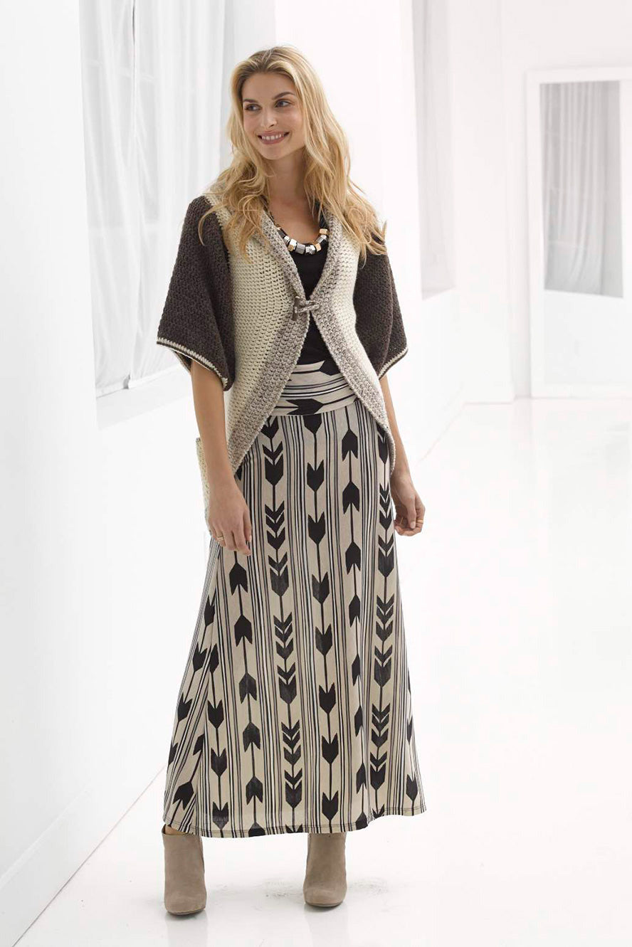 Spiral Sweater Pattern (Crochet) Lion Brand Yarn