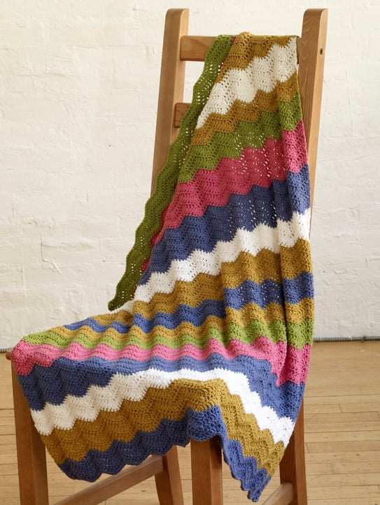 Spring Ripple Baby Throw Pattern (Crochet)