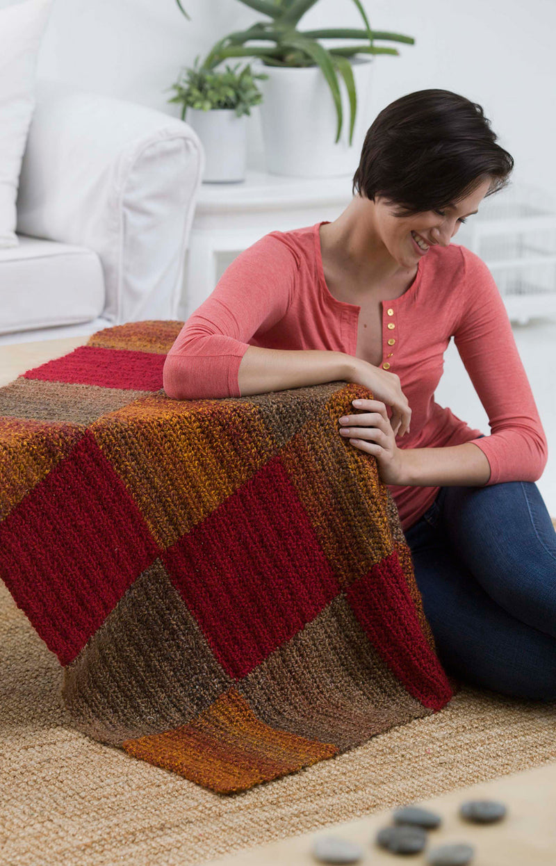 Square Deal Throw Pattern (Crochet) - Version 1