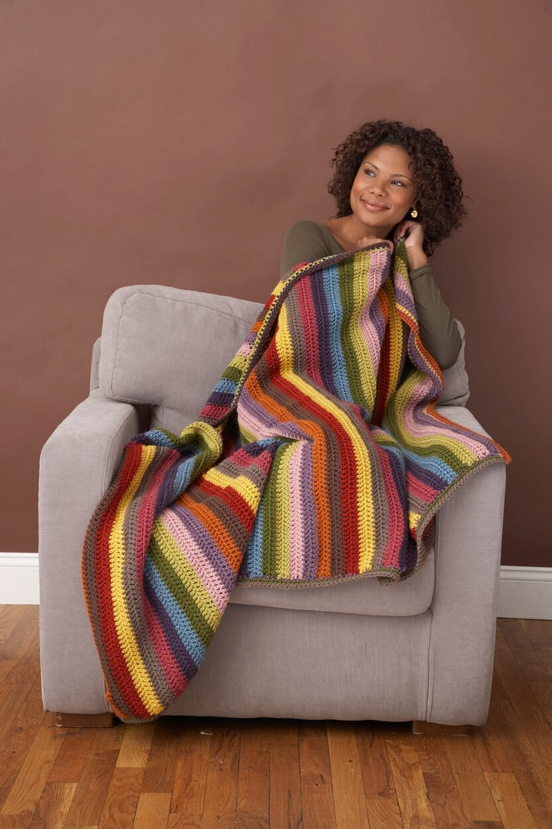 Stripes Blanket Pattern (Crochet) - Version 1