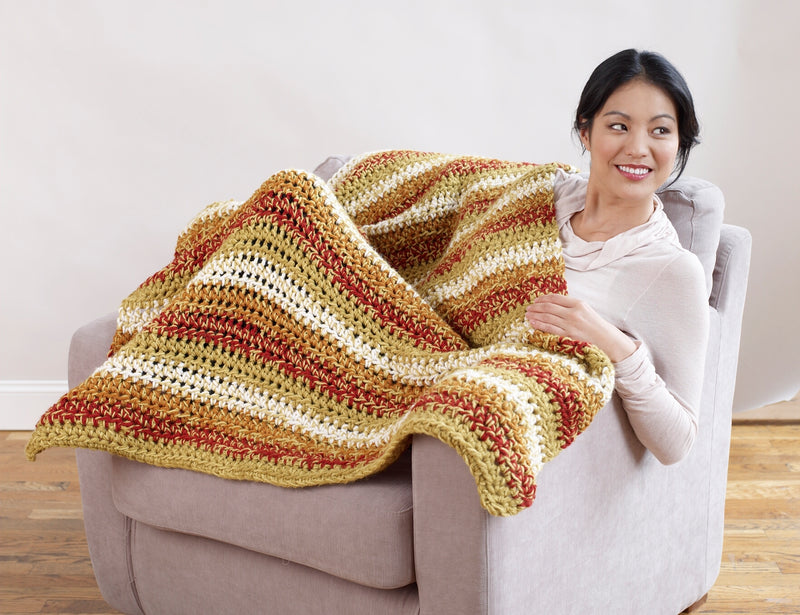 Tonal Tweed Afghan Pattern (Crochet)