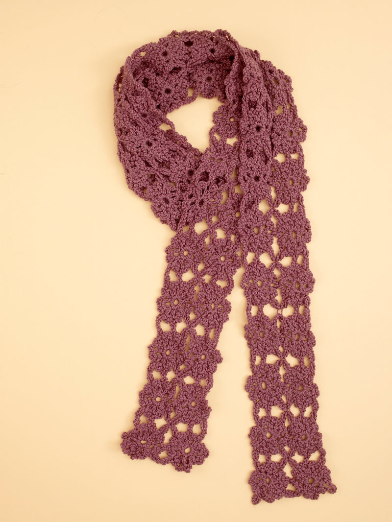 Trail of Blossoms Scarf (Crochet) - Version 5