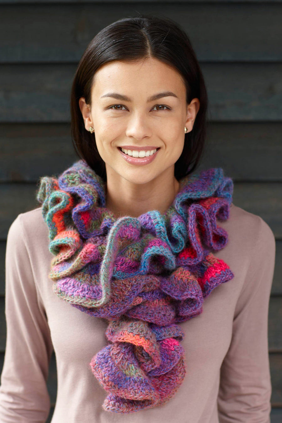 Tropical Ruffle Scarf Pattern (Crochet) - Version 1 – Lion Brand Yarn, image size:900x1349