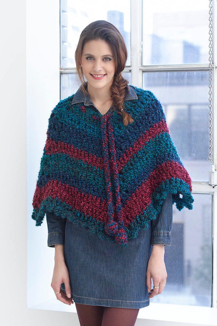 white christmas dresses V Shaped Poncho (Crochet) – Lion Brand Yarn