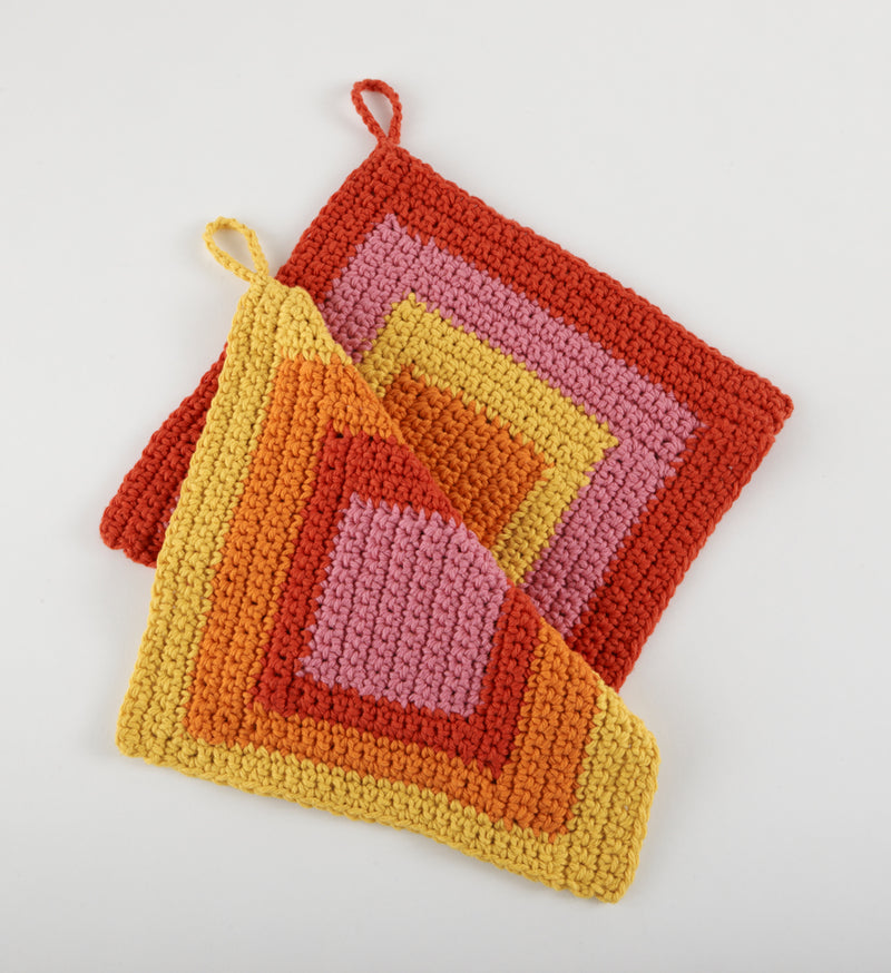 Warm Graphic Dishcloths (Crochet)
