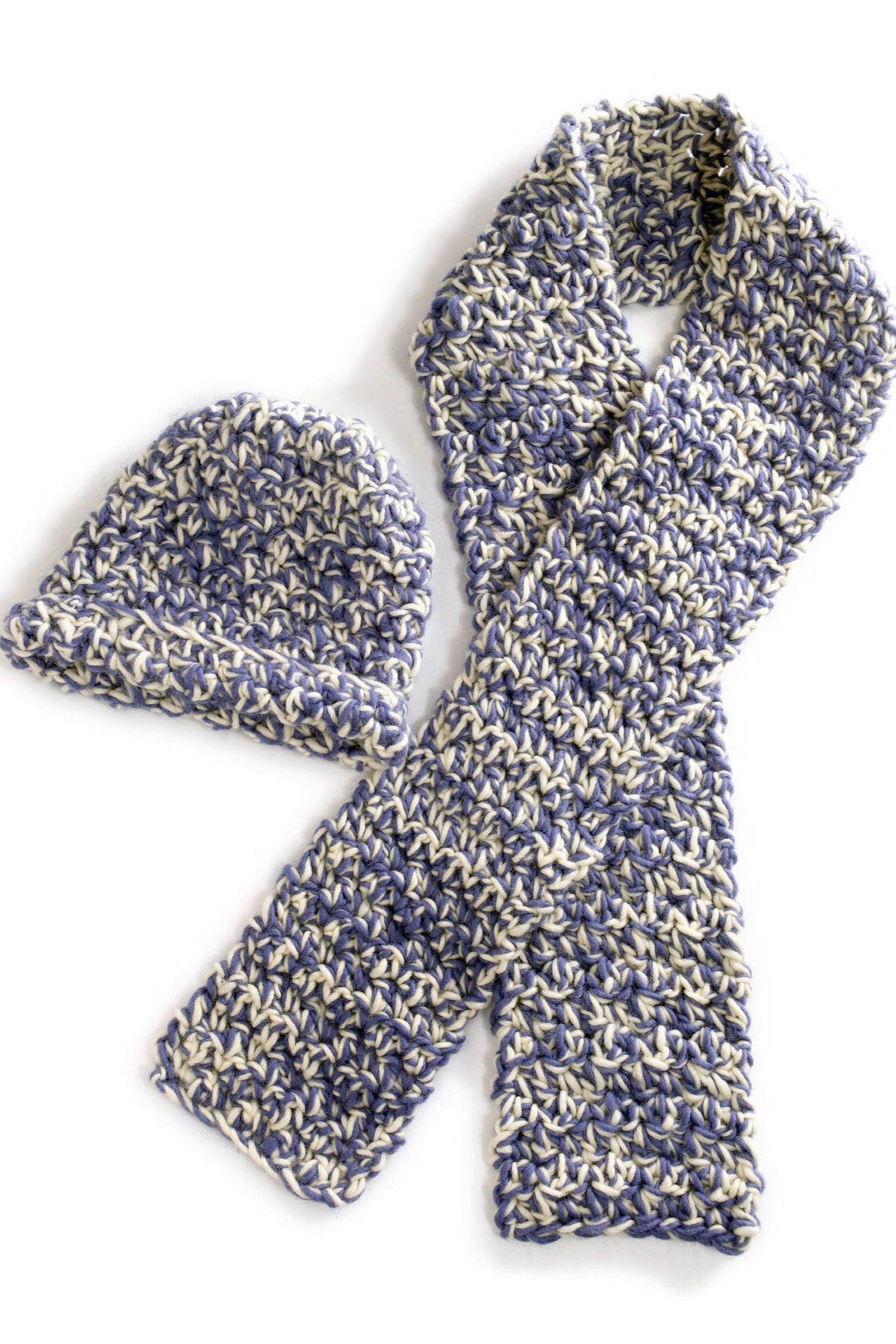 Waterloo Hat and Scarf (Crochet) Lion Brand Yarn