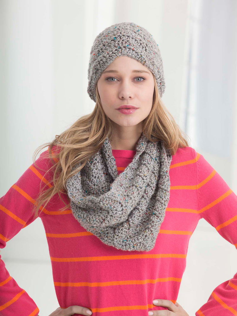 Wave Pattern Hat And Cowl Pattern (Crochet)