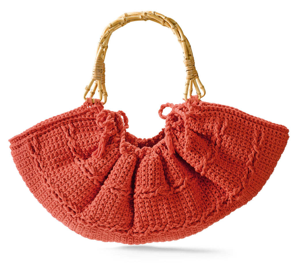 Macramé Handbag With Wooden Handle | Aticue Decor