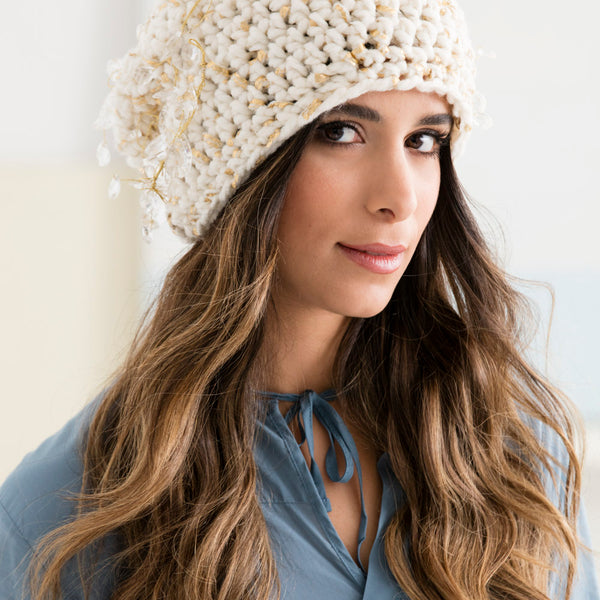 Crochet-Sparkle-Snow-Bunny-Hat  display picture 1