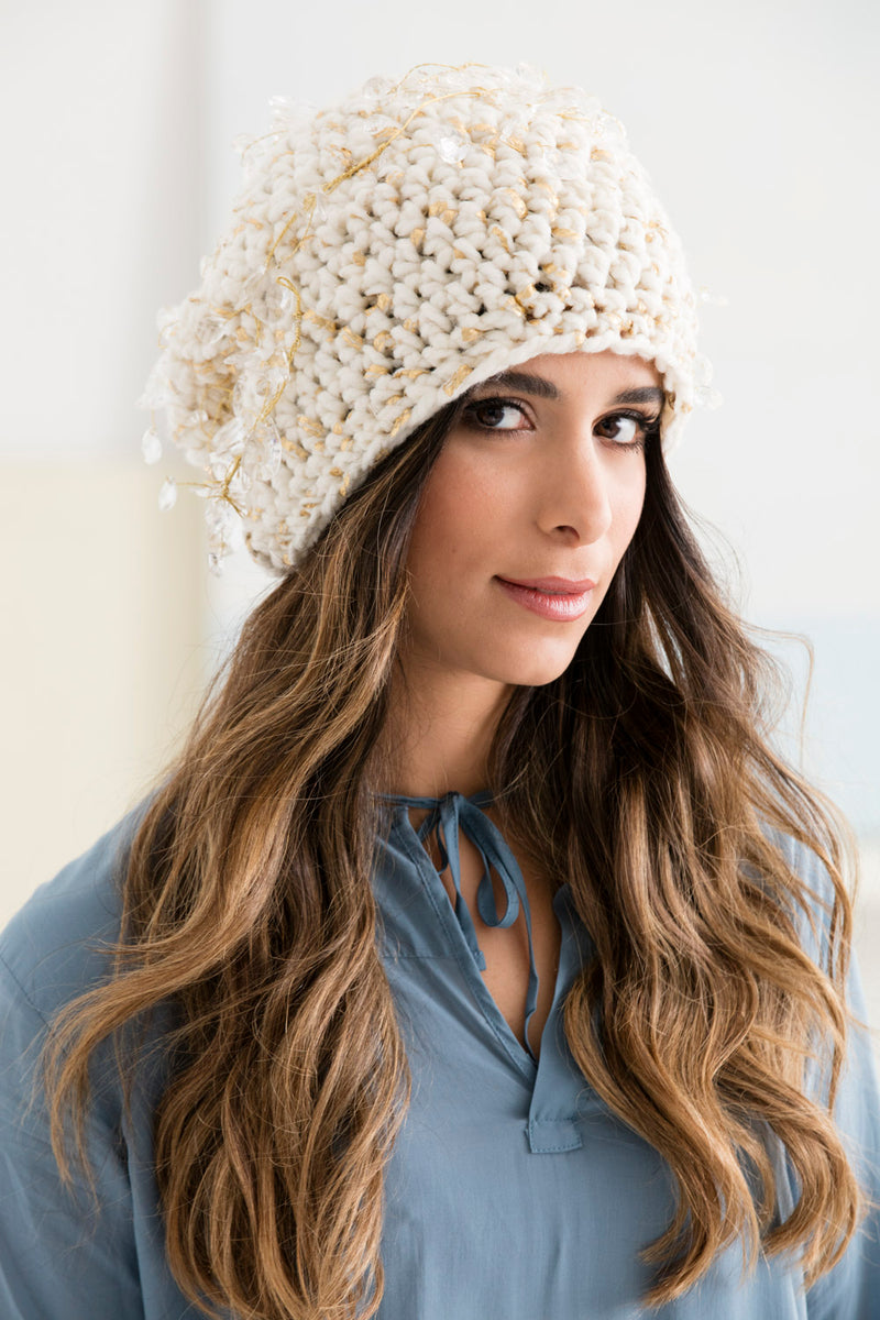 Sparkle Snow Bunny Hat (Crochet)