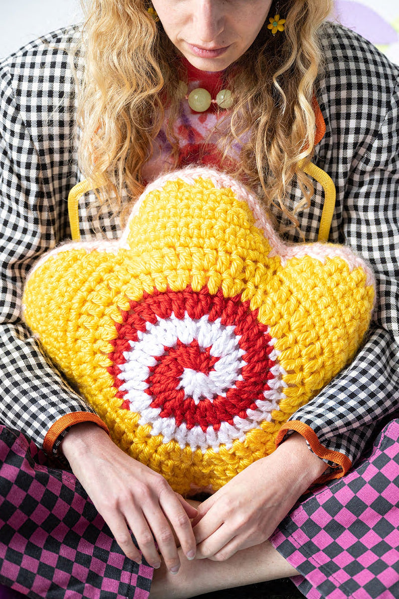 Crochet Kit - Flower Power Pillow