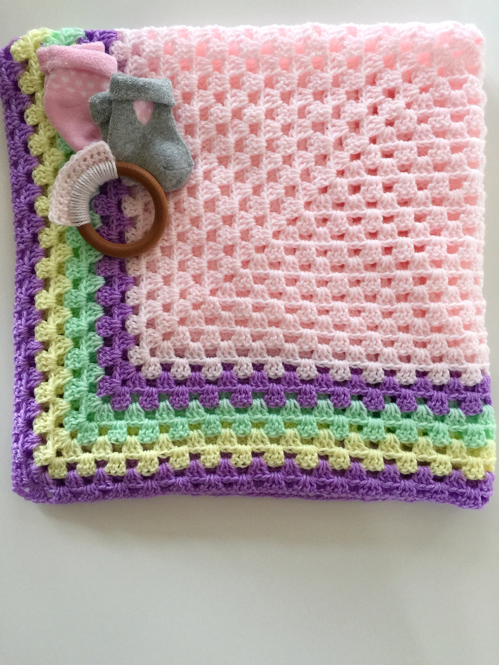 Baby blanket I crocheted with Lion Brand pound of love yarn.  Baby afghan  crochet, Crochet blanket patterns, Baby blanket crochet