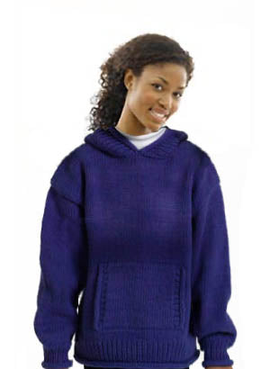 Adult Hooded Sweater Pattern (Knit)