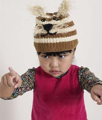 Baby Animal Tiger Kitty Hat Pattern (Knit)