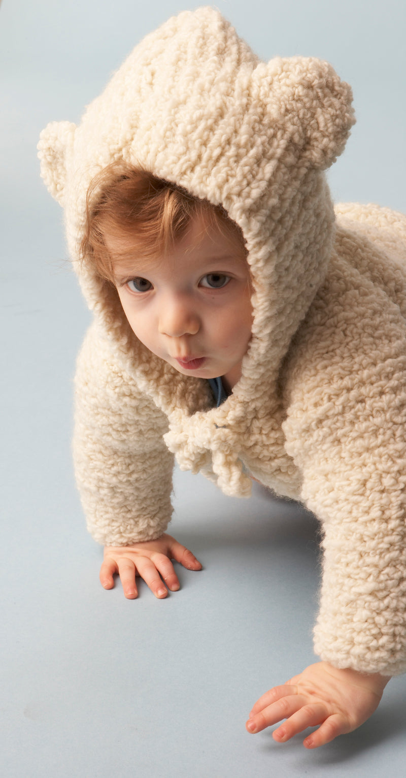 Baby Bear Hooded Jacket Pattern (Knit)