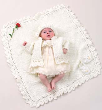 Baby Christening Set Knit Intermediate Pattern (Knit)