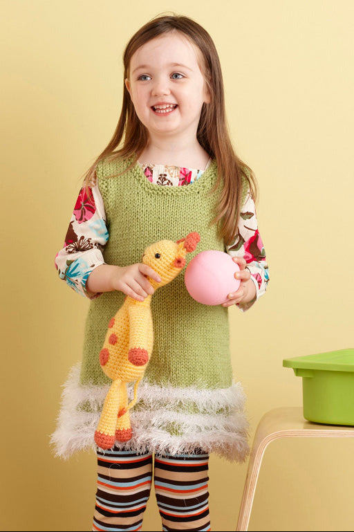 Baby Doll Dress Pattern (Knit) Lion Brand Yarn Baby Doll Dress Pattern (Knit) Lion Brand Yarn
