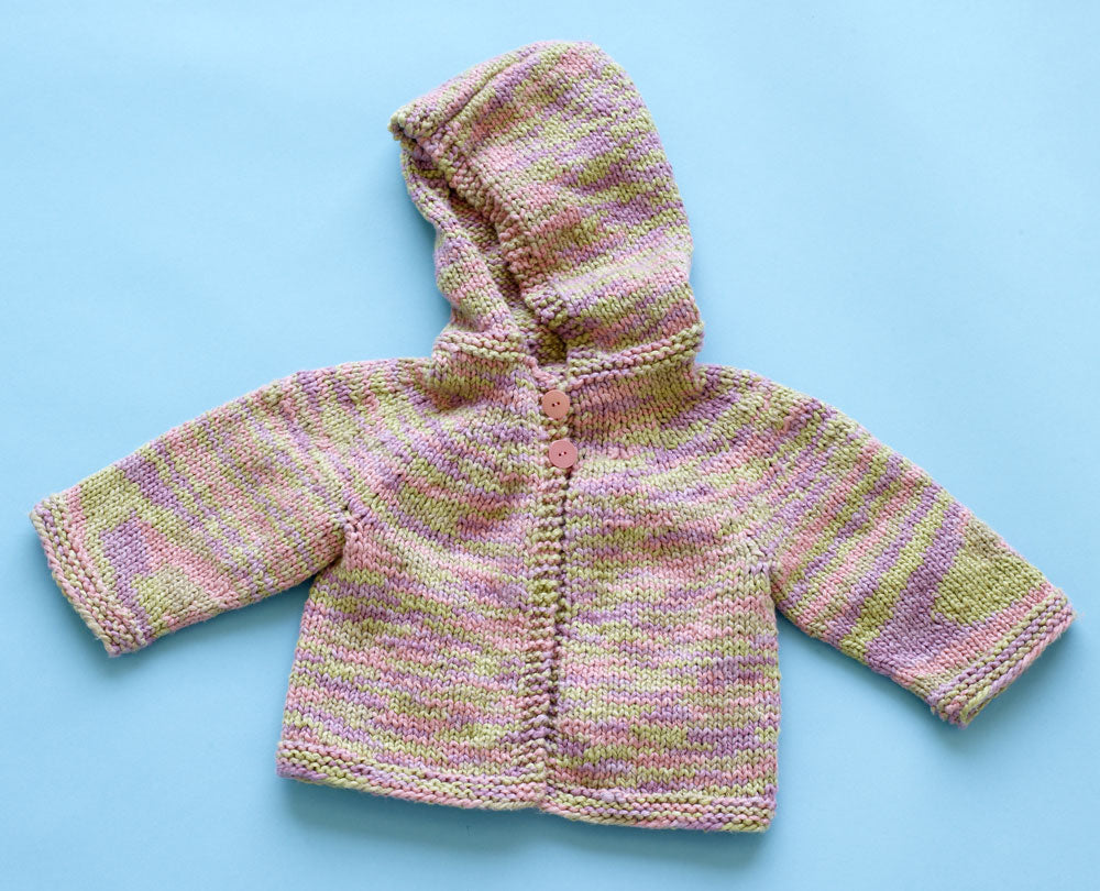 Bellflower Baby Hoodie Pattern (Knit) - Version 3 – Lion Brand Yarn, image size:1000x810