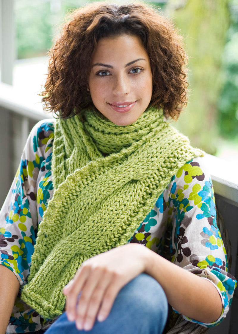 Cable Panel Scarf Pattern (Knit) - Version 2