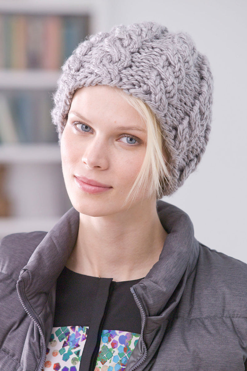 Cabled Hat Pattern (Knit) Version - Main Image