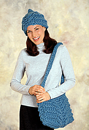 Cabled Hat and Bag (Knit)