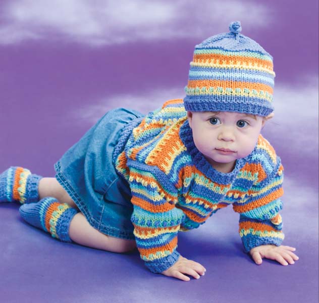 Candy Colored Baby Set Pattern (Knit)