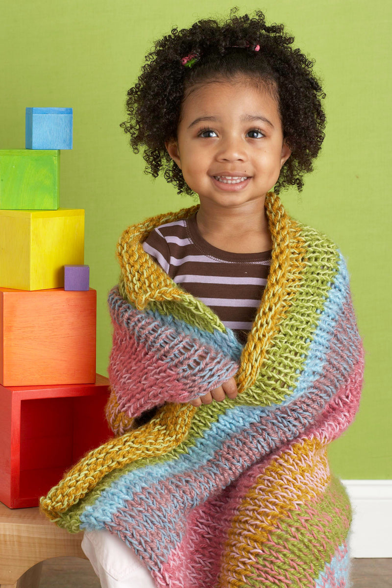 Cascading Colors Baby Blankie Pattern (Knit)