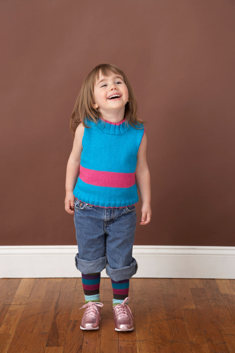 Child's Sporty Stripe Top Pattern (Knit)