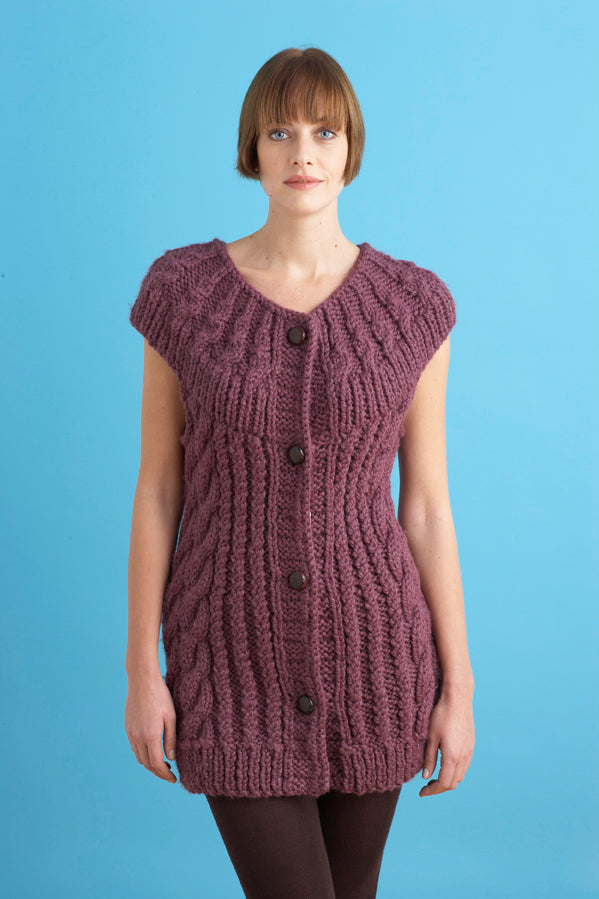 Circular Yoke Vest (Knit) - Version 1