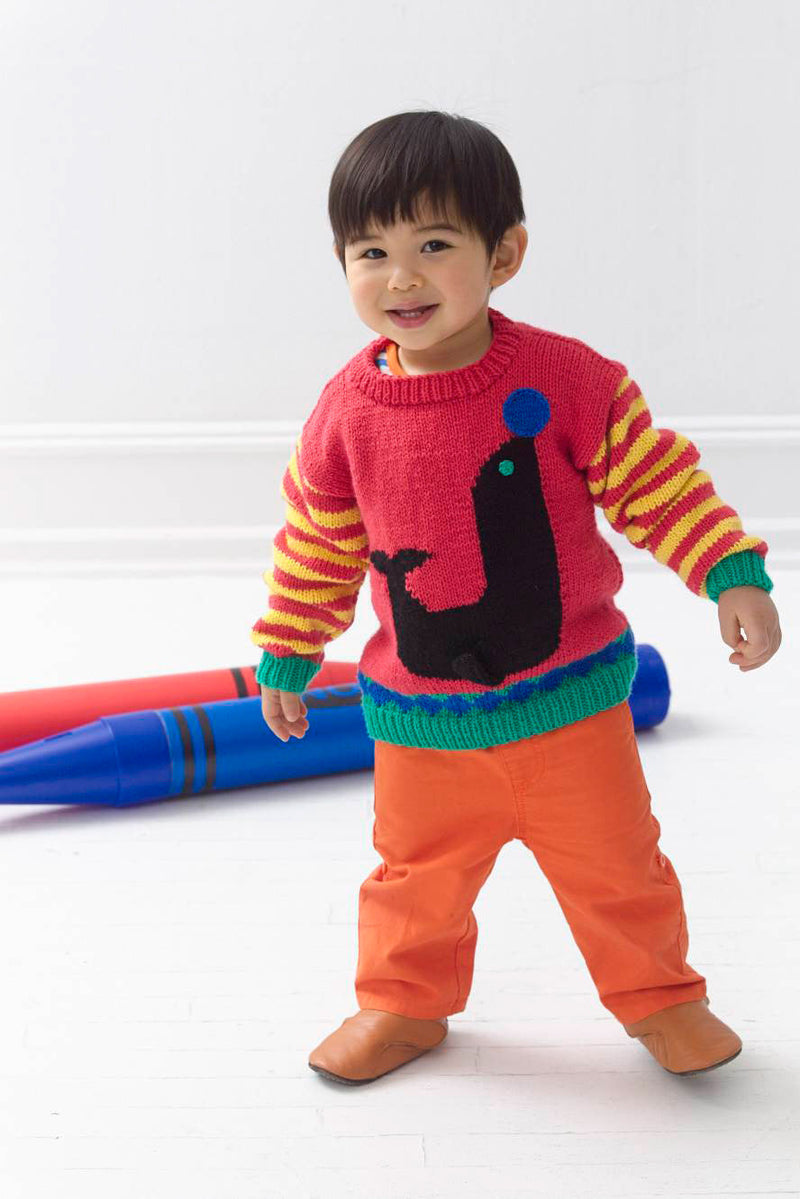 Circus Sweater Pattern (Knit) Lion Brand Yarn