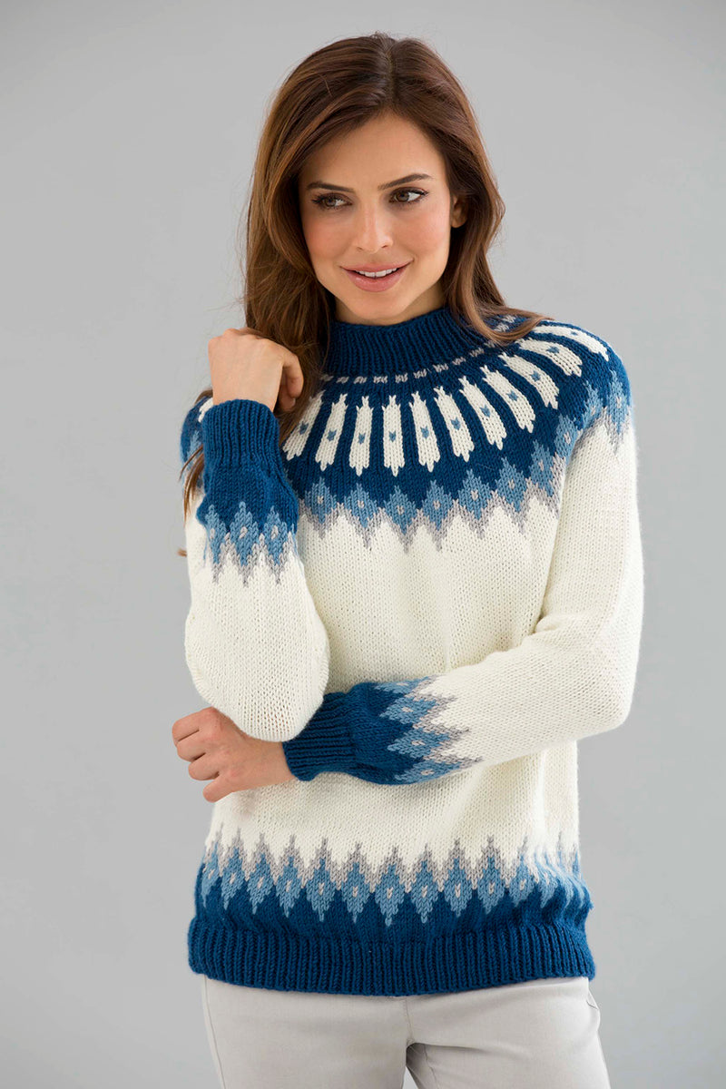 Sweater Pattern Cotton Summer Sweaters Classic Nordic Pullover
