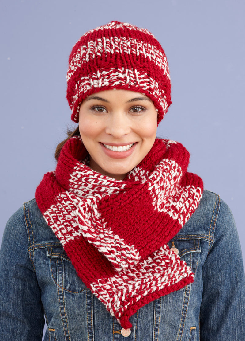 Collegiate Hat And Scarf (Knit) - Version 1