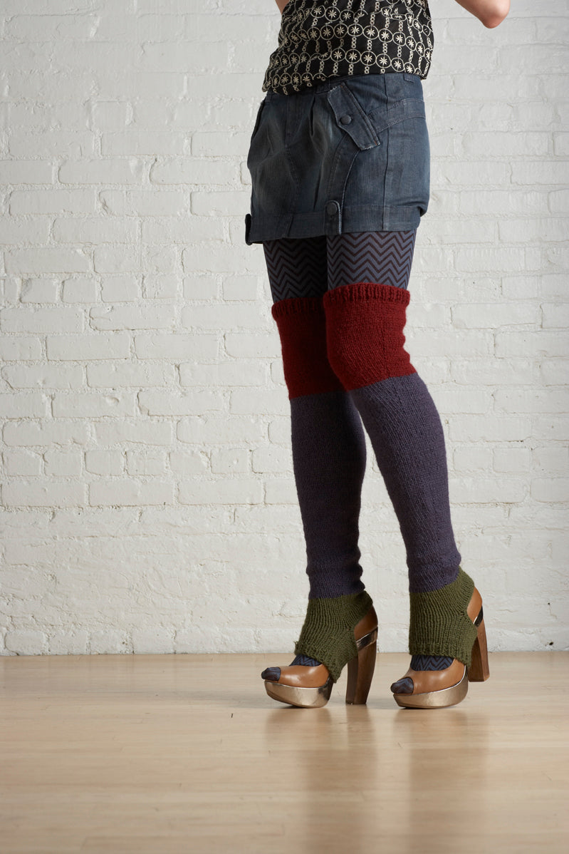 Color Block Thigh Highs Pattern (Knit)