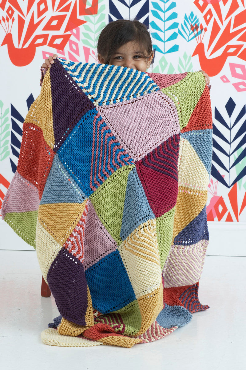 Color Blocks Baby Blanket Pattern (Knit)