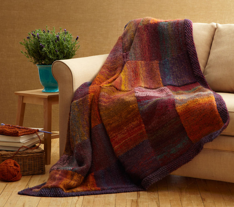 Color Rich Simple Knit Afghan