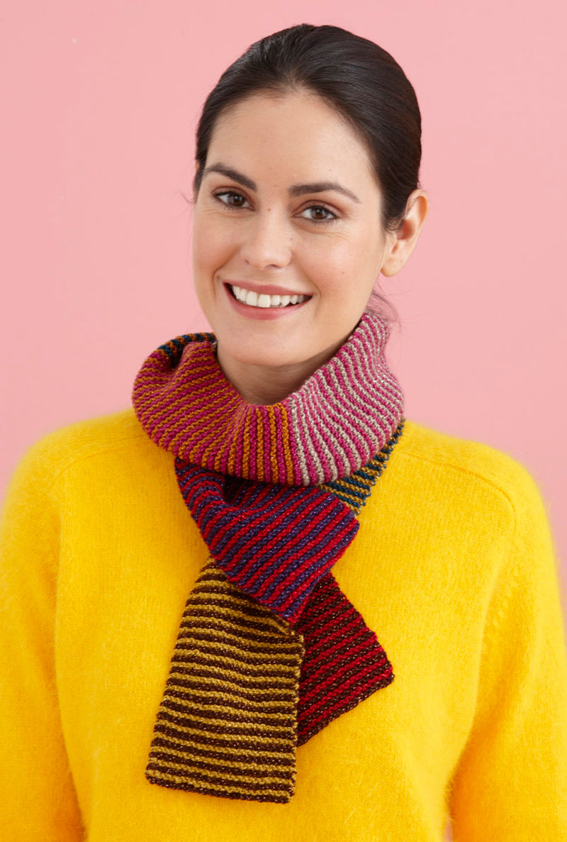 Colorful Striped Scarf (Knit) - Version 1